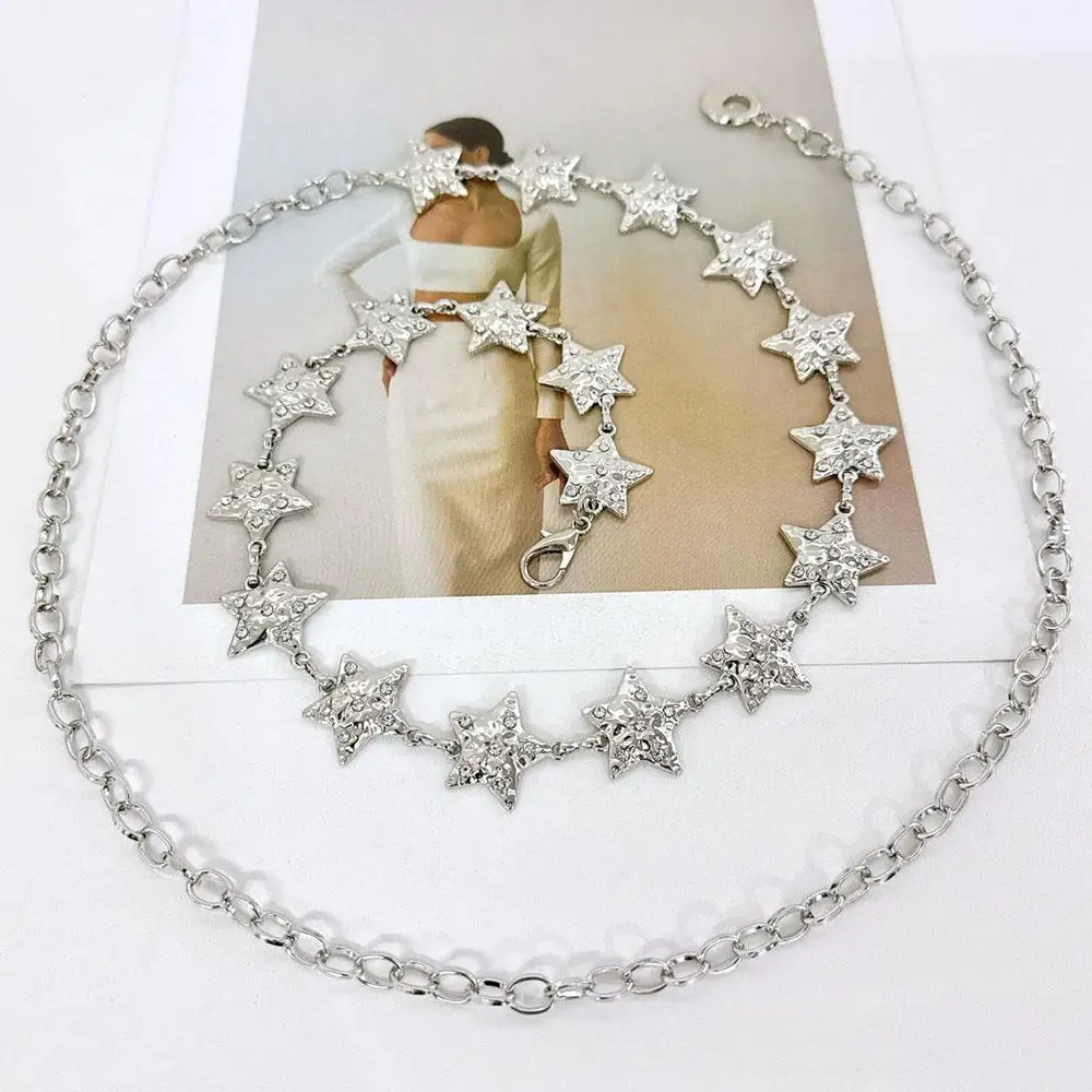 Women's Silver Stars Waist Chain Necklace Simple Versatile Adjustable Tassel Slim Waist Belt Fashion Item Body Chain Jewelry
Women's Silver Stars Waist Chain Necklace Simple Versatile Adjustable Tassel Slim Waist Belt Fashion Item Body Chain Jewelry