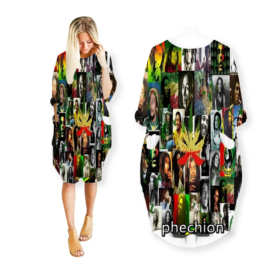 New Singer HipHop Legend Bob Marley 3D Print Fashion Dresses Casual Mid-length Dress Women Clothing Pocket Long Sleeve Tops R13
New Singer HipHop Legend Bob Marley 3D Print Fashion Dresses Casual Mid-length Dress Women Clothing Pocket Long Sleeve Tops R13