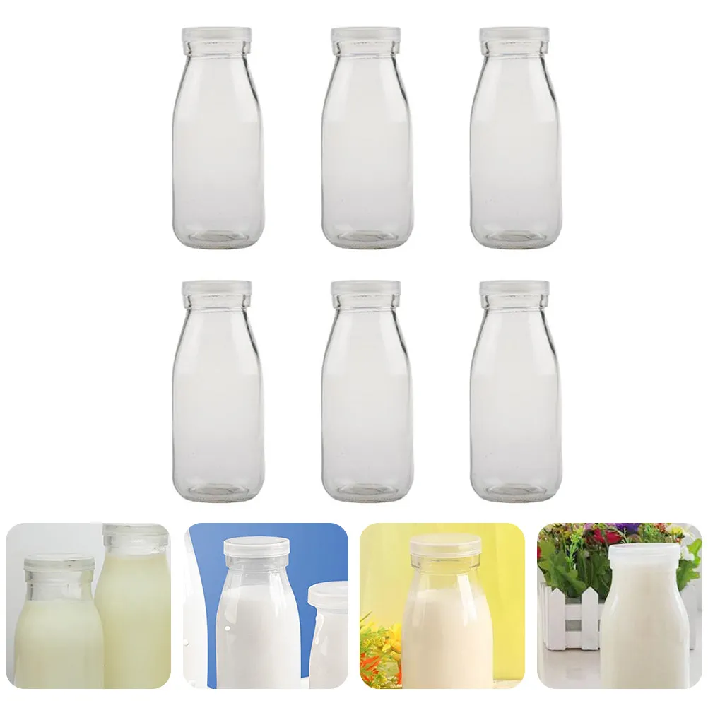 6Pcs Heat Resistant Milk Glass Bottles 250Ml Thickened Microwave Safe Glass Jar Yogurt Bottle Sealed Reusable Storage
6Pcs Heat Resistant Milk Glass Bottles 250Ml Thickened Microwave Safe Glass Jar Yogurt Bottle Sealed Reusable Storage