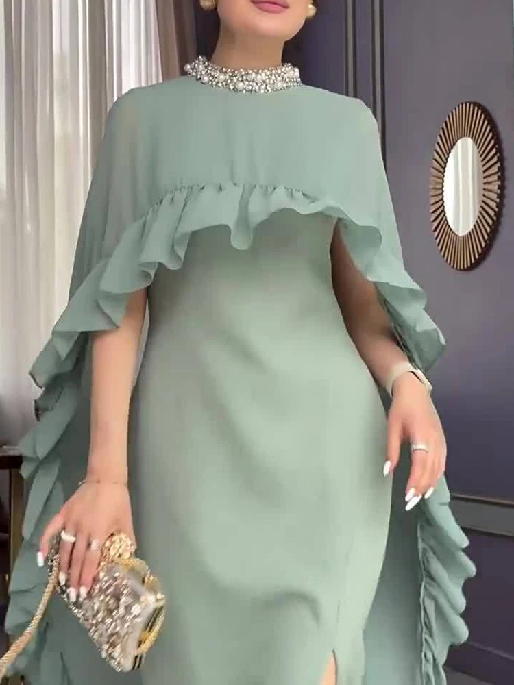 Однотонный плиссированный шаль в стиле длинного платья с высокой талией, элегантный тонкий комплект вечернего платья нестандартной формы
Однотонный плиссированный шаль в стиле длинного платья с высокой талией, элегантный тонкий комплект вечернего платья нестандартной формы