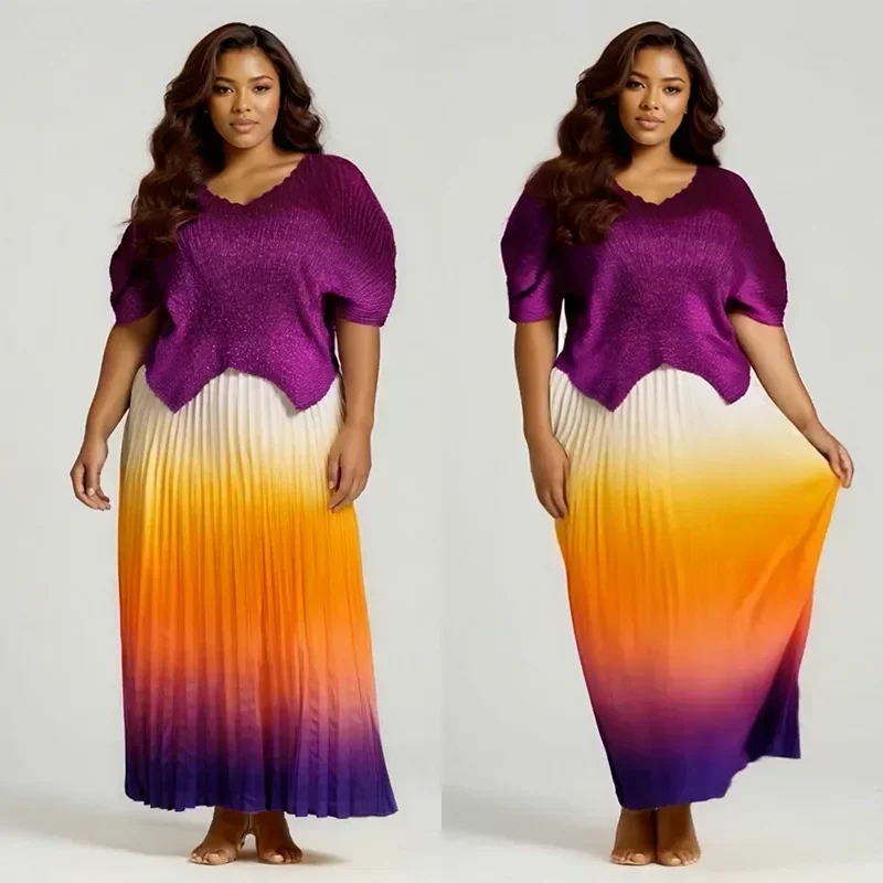 2 Piece Dashiki African Women's Summer Outfit V-neck Top with Half Sleeve And Long Matching Skirt Vibrant Elegance Clothing Set
2 Piece Dashiki African Women's Summer Outfit V-neck Top with Half Sleeve And Long Matching Skirt Vibrant Elegance Clothing Set