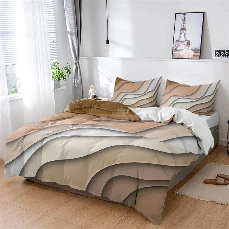 Gradient Duvet Cover Set Modern Geometric Abstract Ripple Art Bedding Set Soft Microfiber Quilt Cover Twin King for Adults Decor
Gradient Duvet Cover Set Modern Geometric Abstract Ripple Art Bedding Set Soft Microfiber Quilt Cover Twin King for Adults Decor