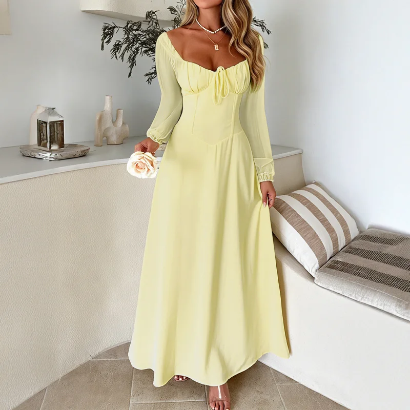 Европейско-американское элегантное вечернее платье с коротким рукавом, однотонное, женская одежда, осень-зима 2026
Европейско-американское элегантное вечернее платье с коротким рукавом, однотонное, женская одежда, осень-зима 2026