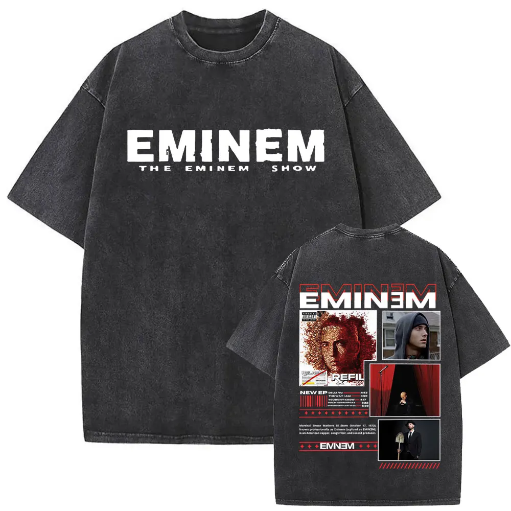 Rapper Eminem Music Album Vintage Washed T Shirt Men Women Hip Hop Fashion T-shirts Men's Clothing Retro Oversized Streetwear
Rapper Eminem Music Album Vintage Washed T Shirt Men Women Hip Hop Fashion T-shirts Men's Clothing Retro Oversized Streetwear