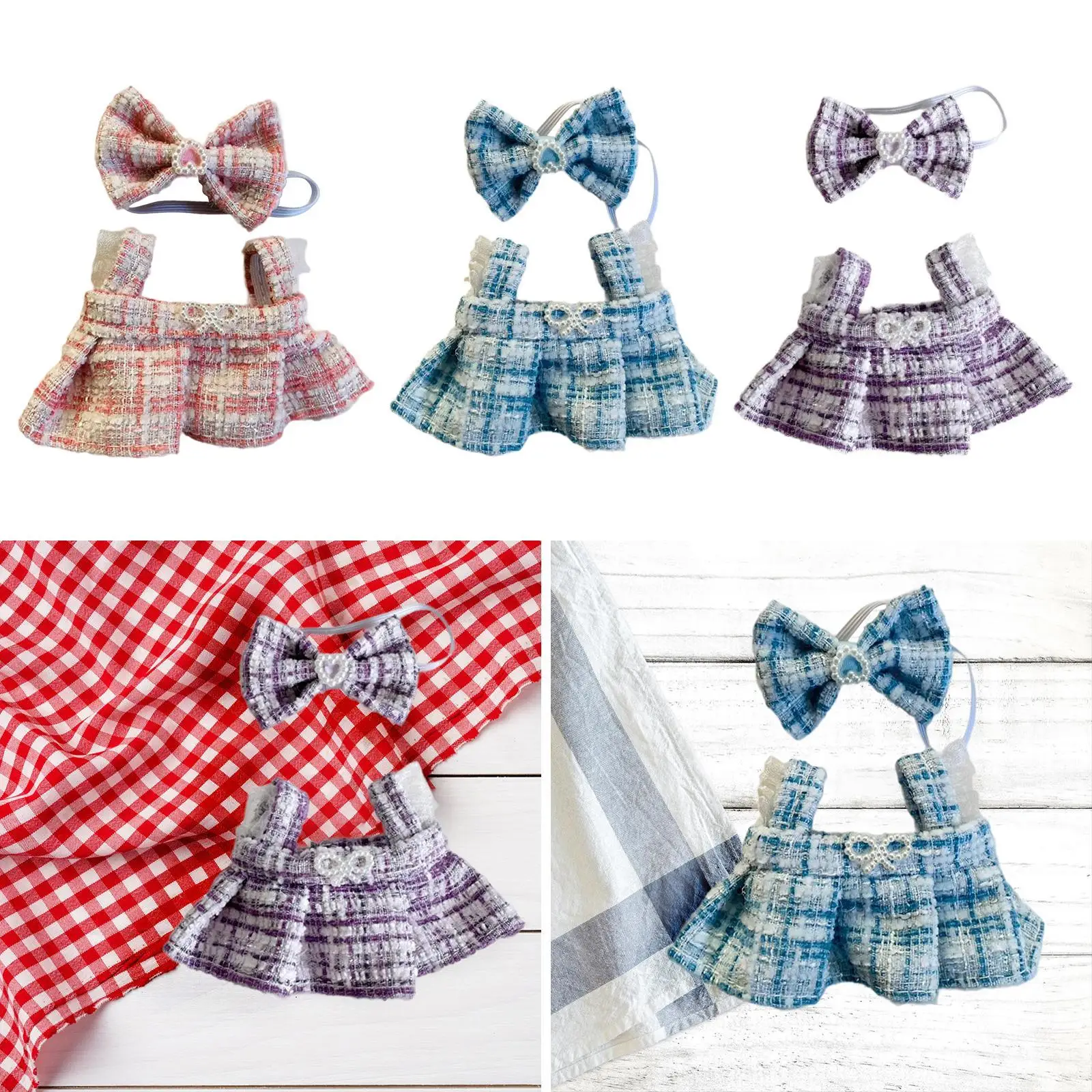 Plush Doll Suspender Skirt DIY Clothing Pretend Play Fashion Educational Photo Props with Hair Accessory Dress up for 15cm 17cm
Plush Doll Suspender Skirt DIY Clothing Pretend Play Fashion Educational Photo Props with Hair Accessory Dress up for 15cm 17cm