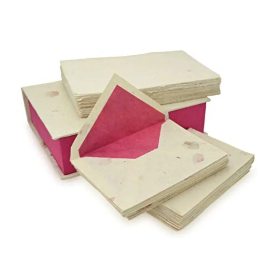 Vintage Stationery Gift Box Set with 50 Handmade A5 Deckle-edge Lokta Paper Sheets and 30 Envelopes
Vintage Stationery Gift Box Set with 50 Handmade A5 Deckle-edge Lokta Paper Sheets and 30 Envelopes