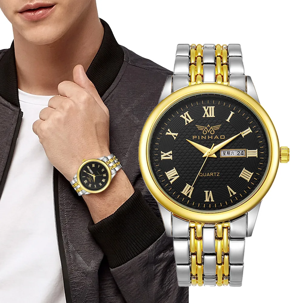Men's 2023 New Large Dial Roman Quartz Watch Fashion Double Calendar Waterproof Stainless Steel Business Men Clock Watches
Men's 2023 New Large Dial Roman Quartz Watch Fashion Double Calendar Waterproof Stainless Steel Business Men Clock Watches