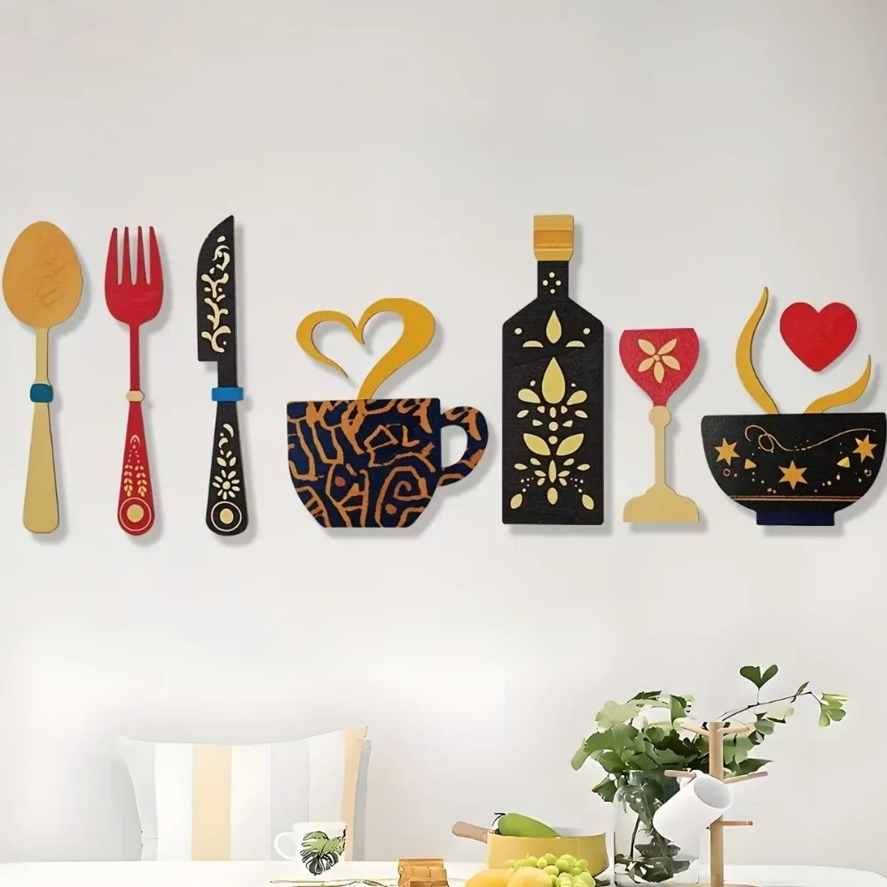 8PCS/SET Wood Floral Kitchen Utensil Pendant Rustic Self-adhesive Wall Art Decals Decorative Coffee Cup Wall Sticker Bar
8PCS/SET Wood Floral Kitchen Utensil Pendant Rustic Self-adhesive Wall Art Decals Decorative Coffee Cup Wall Sticker Bar