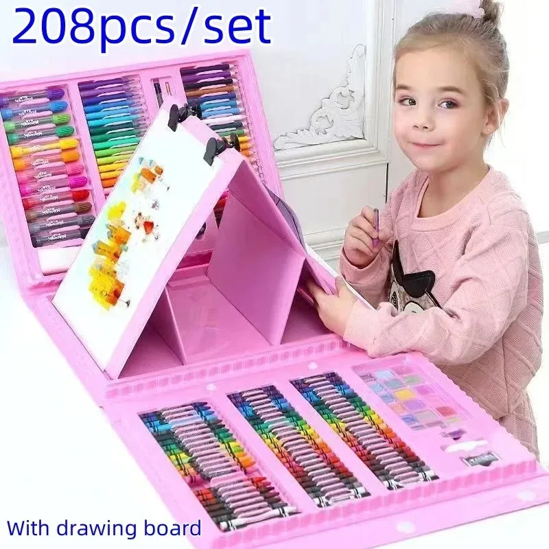 208Pcs/set Watercolor Pen Primary School Children with Easel Kindergarten Gift Washable Color Pen Oil Painting Stick Crayon
208Pcs/set Watercolor Pen Primary School Children with Easel Kindergarten Gift Washable Color Pen Oil Painting Stick Crayon
