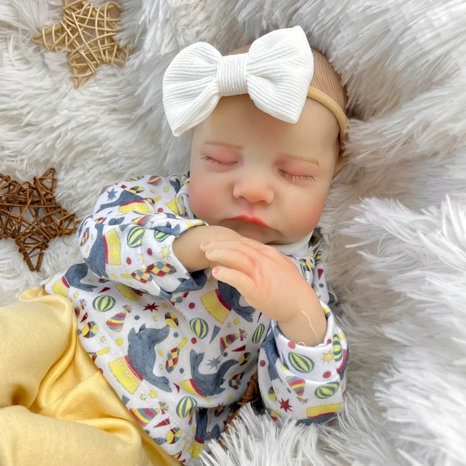BZDOLL 18inch Realistic Asleep Reborn Baby Doll with Vinyl Cloth Body 45cm 3D-Skin Doll Fashion Birthday Gift for Girls
BZDOLL 18inch Realistic Asleep Reborn Baby Doll with Vinyl Cloth Body 45cm 3D-Skin Doll Fashion Birthday Gift for Girls