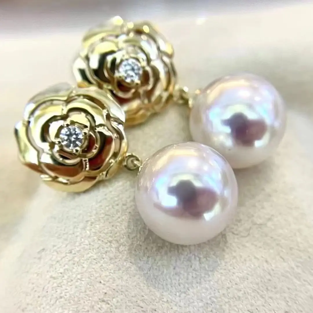 MJ Pearl Earrings Fine Jewelry 925 Sterling Silver Round 10-11mm Nature Fresh Water White Pearls Drop Dangle Earrings Present
MJ Pearl Earrings Fine Jewelry 925 Sterling Silver Round 10-11mm Nature Fresh Water White Pearls Drop Dangle Earrings Present