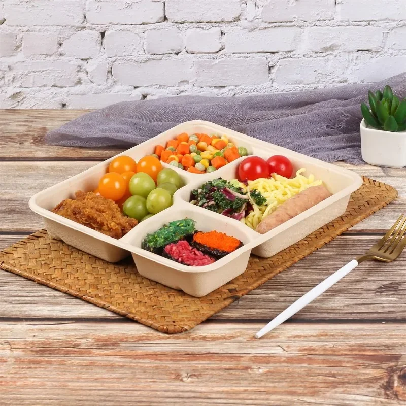37 OZ Sugarcane Fiber 4 Compartments disposable plates with Lids Bagasse Plant Fibers Freezer Safe 25 PACK
37 OZ Sugarcane Fiber 4 Compartments disposable plates with Lids Bagasse Plant Fibers Freezer Safe 25 PACK