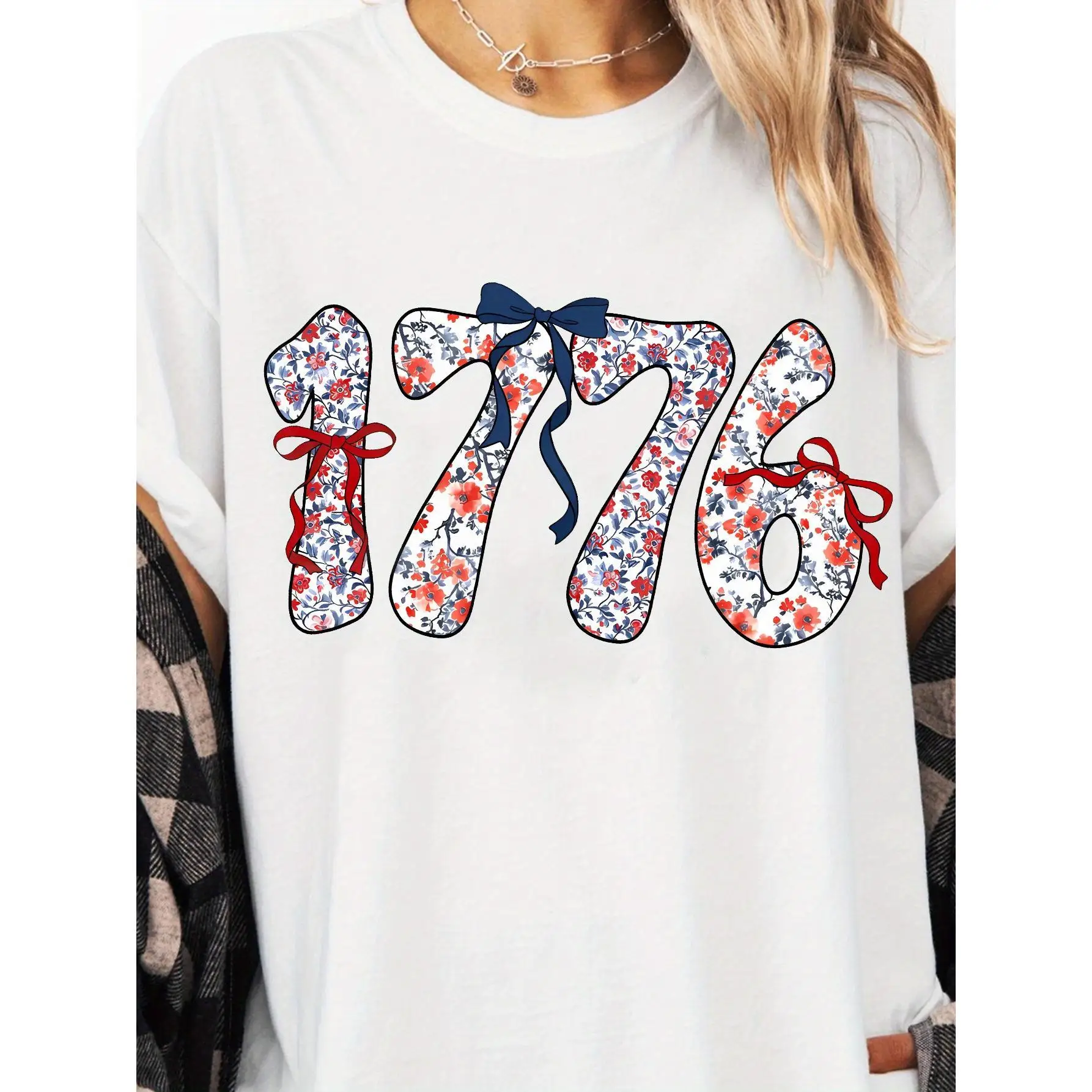 Floral Coquette 1776 T-Shirt, 4th of July Tops, America Coquette Shirt, Retro America Shirts, Memorial Day T-shirts, Women'S
Floral Coquette 1776 T-Shirt, 4th of July Tops, America Coquette Shirt, Retro America Shirts, Memorial Day T-shirts, Women'S