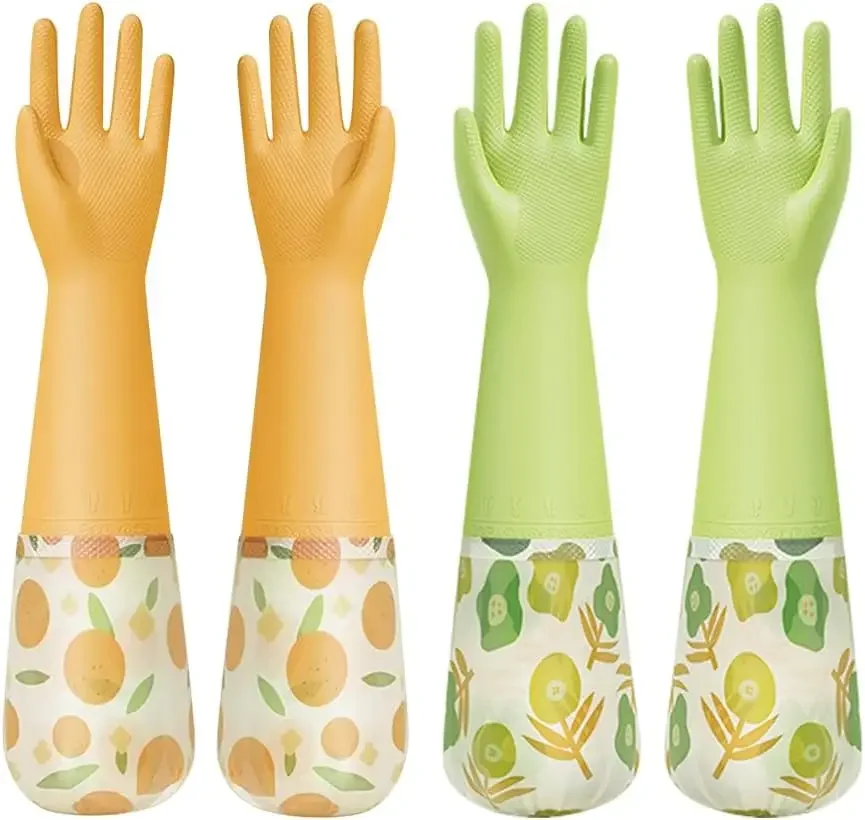 2 Pairs Reusable Latex-Free Dish Gloves, Cotton Lined, Non-Slip Waterproof for Kitchen, Laundry, Gardening (Yellow & Green)
2 Pairs Reusable Latex-Free Dish Gloves, Cotton Lined, Non-Slip Waterproof for Kitchen, Laundry, Gardening (Yellow & Green)