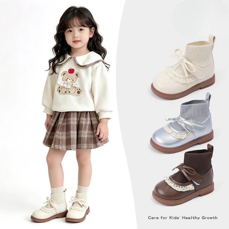 Mumoresip Vintage Kids Princess Short Boots Sweet Lace Bow Girls Ankle Sock Boots Non Slip Wedding Party Children Leather Boots
Mumoresip Vintage Kids Princess Short Boots Sweet Lace Bow Girls Ankle Sock Boots Non Slip Wedding Party Children Leather Boots