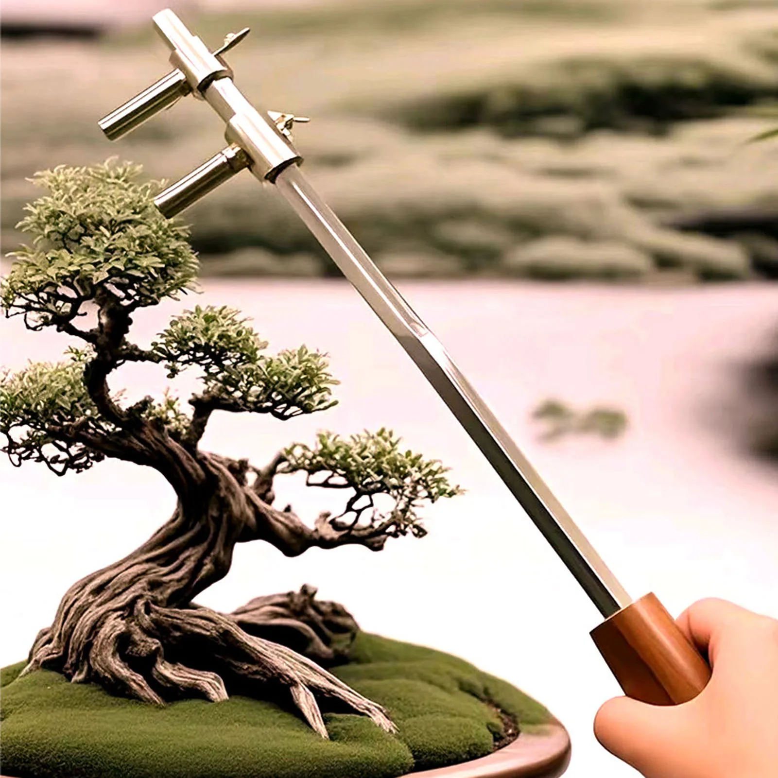 Stainless Steel Bonsai Branch Bender 167In Adjustable Modeling Tool With Wooden Handle For Garden Plant Styling Daily Care
Stainless Steel Bonsai Branch Bender 167In Adjustable Modeling Tool With Wooden Handle For Garden Plant Styling Daily Care
