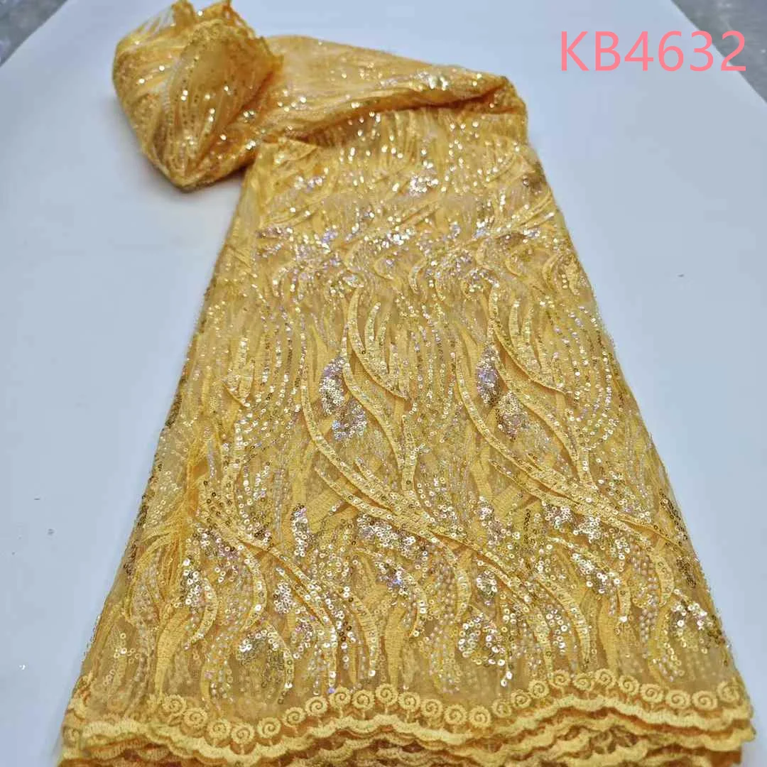 Luxury Sequence Embroidered Lace Fabric High Quality 5 Yards African Sequence French Net Beads Tulle Lace For Sewing KB4571
Luxury Sequence Embroidered Lace Fabric High Quality 5 Yards African Sequence French Net Beads Tulle Lace For Sewing KB4571