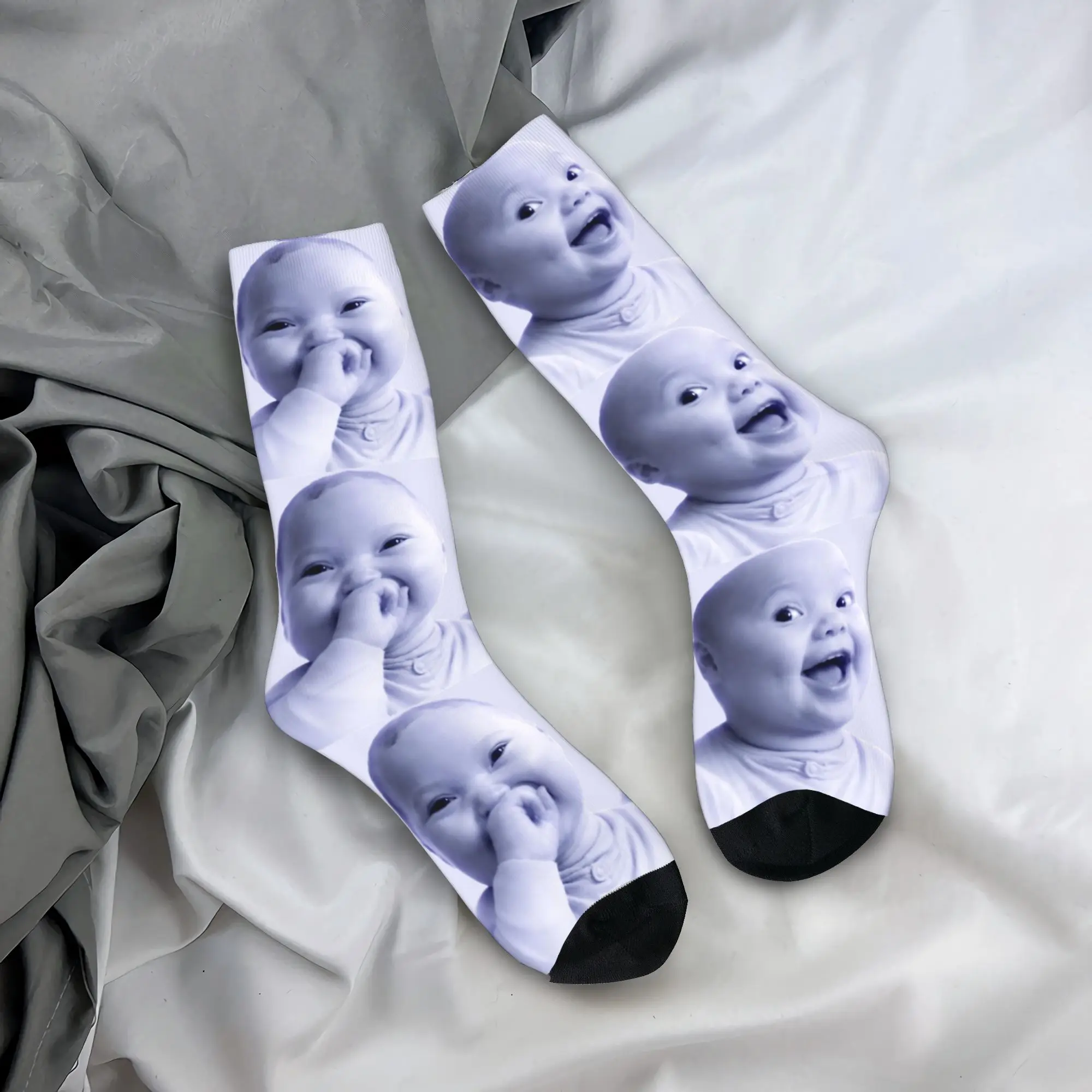 Happy Funny Men's Socks Novelty AI Baby Meme Funny Ai Laughing Baby Meme Sock Skateboard Women Socks Spring Summer Autumn Winter
Happy Funny Men's Socks Novelty AI Baby Meme Funny Ai Laughing Baby Meme Sock Skateboard Women Socks Spring Summer Autumn Winter