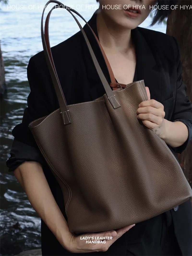 HOUSE OF HIYA New Large Soft Genuine Top-Grain Leather Tote Bag - Versatile Commuter Shoulder Bag with Premium Appeal
HOUSE OF HIYA New Large Soft Genuine Top-Grain Leather Tote Bag - Versatile Commuter Shoulder Bag with Premium Appeal