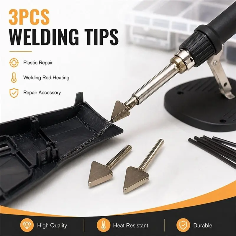SHGO-Electric Soldering Iron Tip Replacement 3Pcs Plastic Welding Rod Accessories Heating
SHGO-Electric Soldering Iron Tip Replacement 3Pcs Plastic Welding Rod Accessories Heating