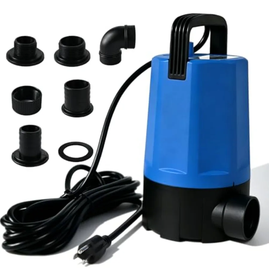 Sump Pump for basements and ponds, thermoplastic material, black color, 1 HP 4500 GPH high-flow submersible utility pump with 2
Sump Pump for basements and ponds, thermoplastic material, black color, 1 HP 4500 GPH high-flow submersible utility pump with 2