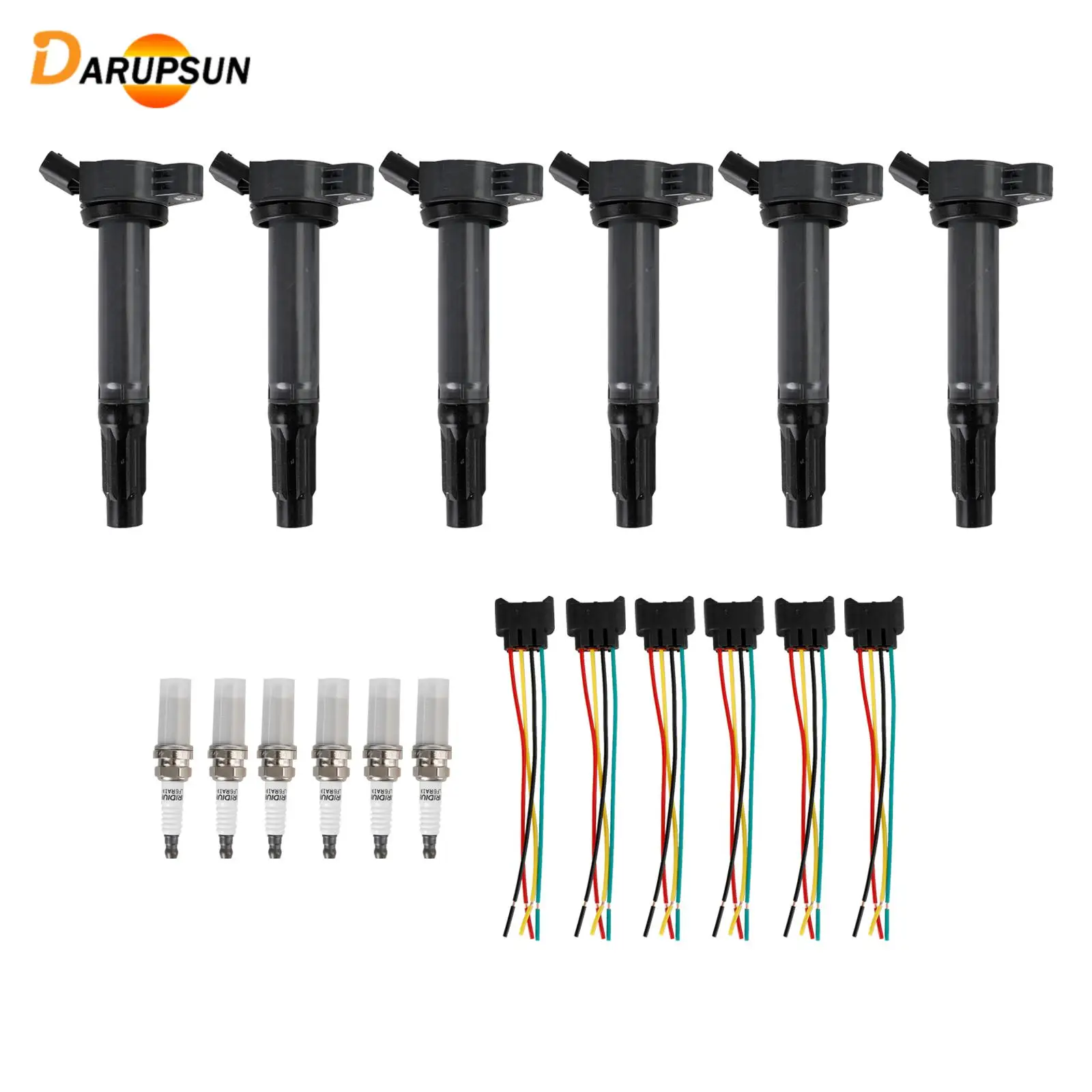 DARUPSUN 6 Ignition Coils+Connectors+Spark Plug UF487 90919-02251 For Toyota Sienna 3.5L
DARUPSUN 6 Ignition Coils+Connectors+Spark Plug UF487 90919-02251 For Toyota Sienna 3.5L