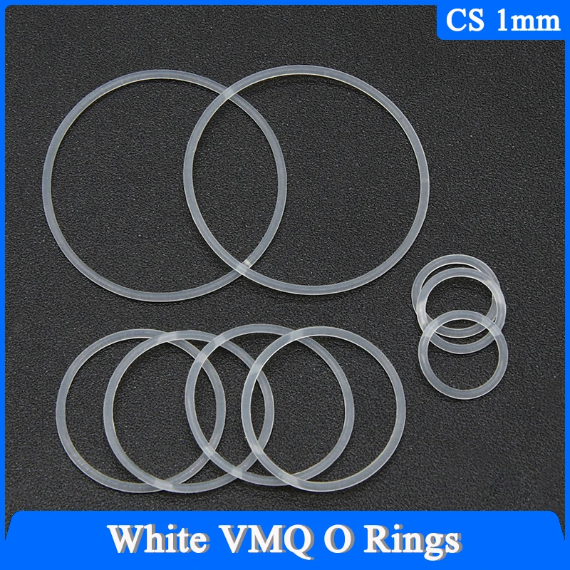 10/50Pcs VMQ O Ring White Silicone Gasket CS 1mm OD 3 ~ 50mm Food Grade Waterproof Washer Rubber Insulate O Shape VMQ O Rings
10/50Pcs VMQ O Ring White Silicone Gasket CS 1mm OD 3 ~ 50mm Food Grade Waterproof Washer Rubber Insulate O Shape VMQ O Rings