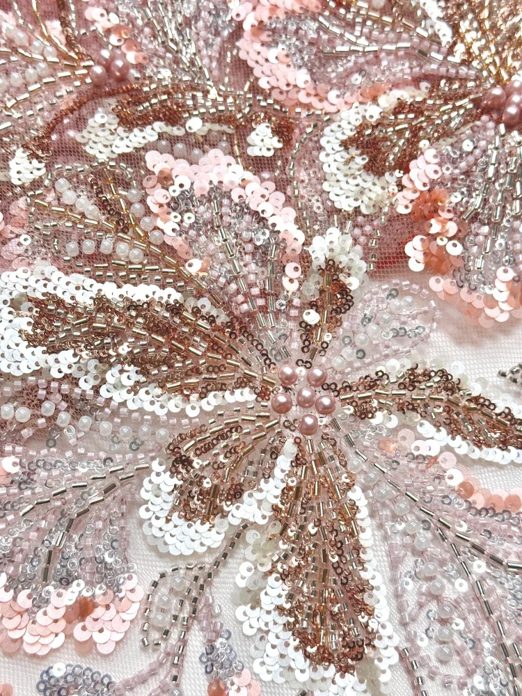 African Beaded Lace Fabric 2026 High-Quality French Nigerian Sequined Lace Fabric Women's Wedding Party Dress Sewing
African Beaded Lace Fabric 2026 High-Quality French Nigerian Sequined Lace Fabric Women's Wedding Party Dress Sewing