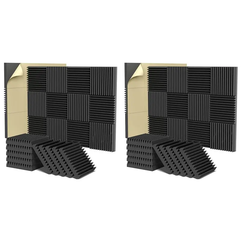 ABJI-Acoustic Foam Panels, 2X12x12inch Self-Adhesive Sound Proof Foam Panels, High Density Soundproof Wall Panels (24 Pack)
ABJI-Acoustic Foam Panels, 2X12x12inch Self-Adhesive Sound Proof Foam Panels, High Density Soundproof Wall Panels (24 Pack)