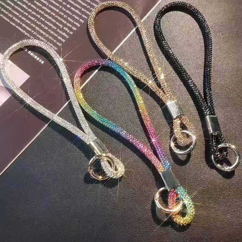 Luxury Mobile Phone Crystal Wrist Straps Glitter Rhinestone Phone Lanyard Keychain Hanging Anti-lost Rope
Luxury Mobile Phone Crystal Wrist Straps Glitter Rhinestone Phone Lanyard Keychain Hanging Anti-lost Rope