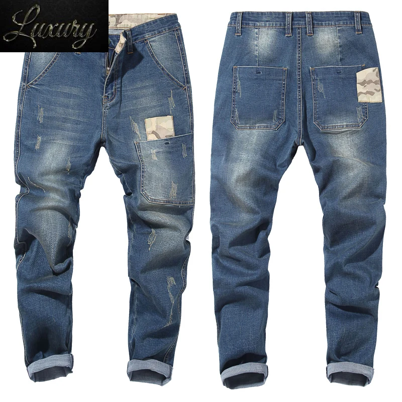 Autumn Men Camouflage splice Slim Stretch Jeans Classic Multi-pocket cotton male Casual denim Pants trousers Plus Size 44 46 48
Autumn Men Camouflage splice Slim Stretch Jeans Classic Multi-pocket cotton male Casual denim Pants trousers Plus Size 44 46 48