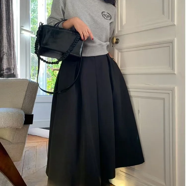 Fashionable High Waist Pleated Umbrella Skirt Casual Half-length Skirt Women's Daily Wear Polyester Fabric A-line Skirt
Fashionable High Waist Pleated Umbrella Skirt Casual Half-length Skirt Women's Daily Wear Polyester Fabric A-line Skirt