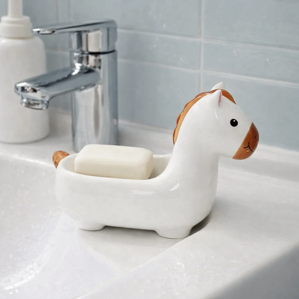 Cute Horse Soap Dish Soap Box Soap Container Self Draining Soap Holder Ceramic Drainable Bathroom Decor Organizer Countertop
Cute Horse Soap Dish Soap Box Soap Container Self Draining Soap Holder Ceramic Drainable Bathroom Decor Organizer Countertop