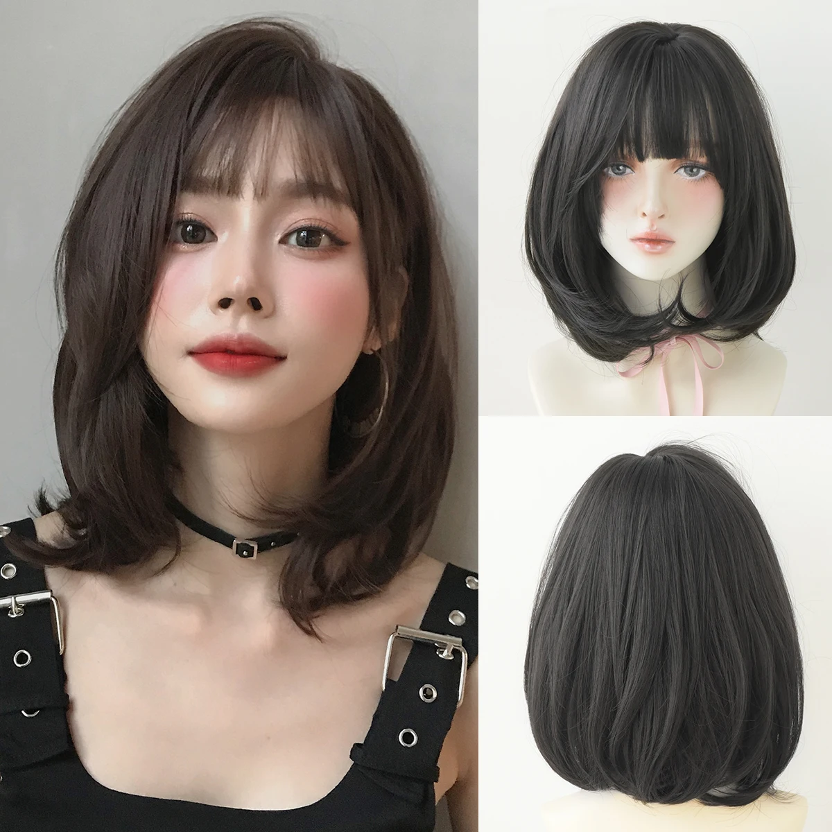 7JHH WIGS Short Straight Dark Brown Wig for Women Synthetic Heat-Resistant Modest Fashion Wear and Go Wigs with Neat Bangs
7JHH WIGS Short Straight Dark Brown Wig for Women Synthetic Heat-Resistant Modest Fashion Wear and Go Wigs with Neat Bangs