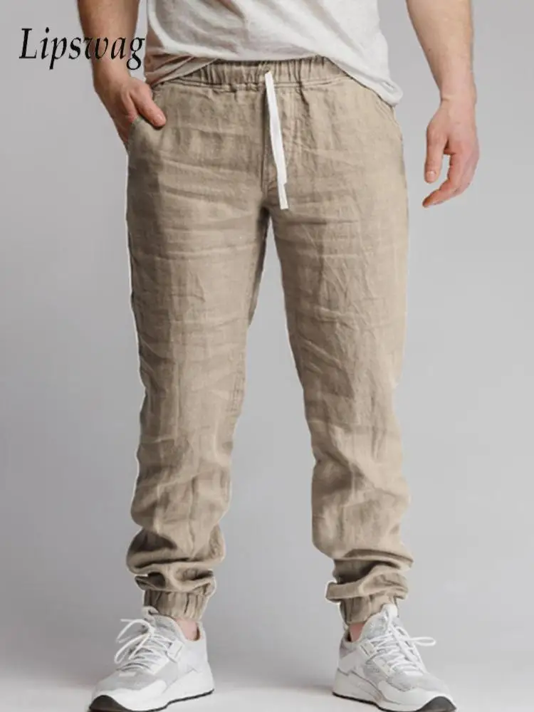 Vintage Drawstring Loose Linen Pants For Men Spring Summer Daily Casual Solid Color Trousers Mens Fashion Breathable Linen Pants
Vintage Drawstring Loose Linen Pants For Men Spring Summer Daily Casual Solid Color Trousers Mens Fashion Breathable Linen Pants