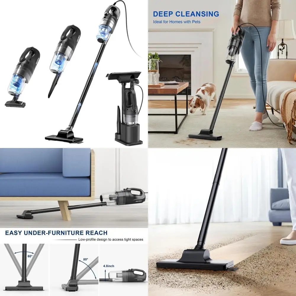 Проводной вертикальный пылесос для твердых полов с мощным всасыванием и легким весом
Проводной вертикальный пылесос для твердых полов с мощным всасыванием и легким весом