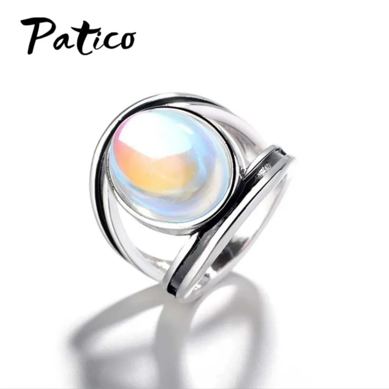 New Arrivals Women 925 Sterling Silver Ring Colorful Moonstone Ring Jewelry Vintage Female Accessory Gift Party Wholesale
New Arrivals Women 925 Sterling Silver Ring Colorful Moonstone Ring Jewelry Vintage Female Accessory Gift Party Wholesale
