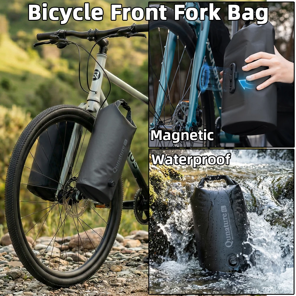 Waterproof Bicycle Front Fork Bag 6L Magnetic Quick Release Bike Compression Bag Fork Rack Pack with Magnetic Mounting Base
Waterproof Bicycle Front Fork Bag 6L Magnetic Quick Release Bike Compression Bag Fork Rack Pack with Magnetic Mounting Base
