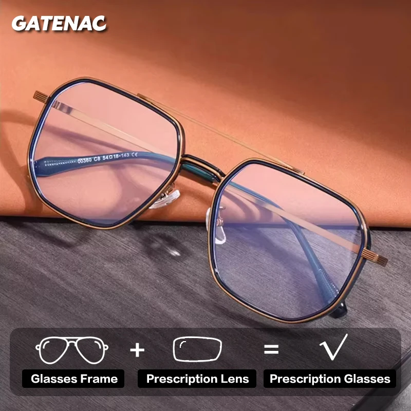 Gatenac Luxury Pilot Prescription Glasses Men Photochromic Anti Blue Light Reading Glasses Women Designer Progressive Eyewear
Gatenac Luxury Pilot Prescription Glasses Men Photochromic Anti Blue Light Reading Glasses Women Designer Progressive Eyewear