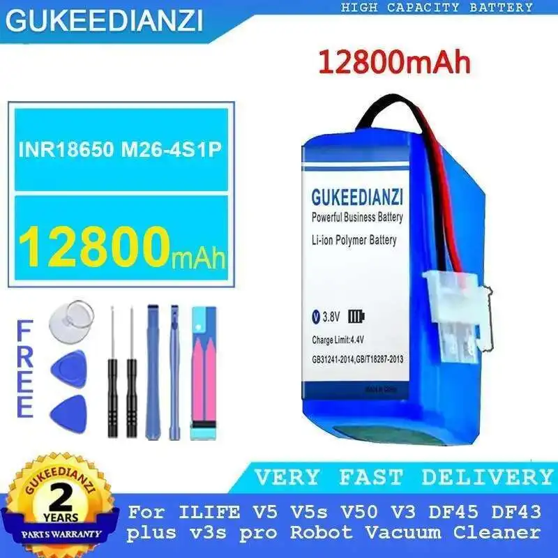 Для Ilife V5 V5s V50 V3 DF45 DF43 Plus V3s Pro робот-пылесос 12800 мАч INR18650 M26-4S1P аккумулятор для безопасной уборки
Для Ilife V5 V5s V50 V3 DF45 DF43 Plus V3s Pro робот-пылесос 12800 мАч INR18650 M26-4S1P аккумулятор для безопасной уборки