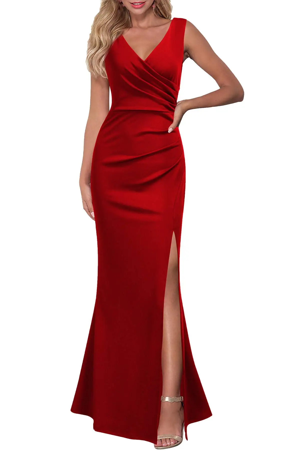 Customized Women Sleeveless Evening Dresses V Neck Split Evening Cocktail Long Dress Prom Gowns
Customized Women Sleeveless Evening Dresses V Neck Split Evening Cocktail Long Dress Prom Gowns
