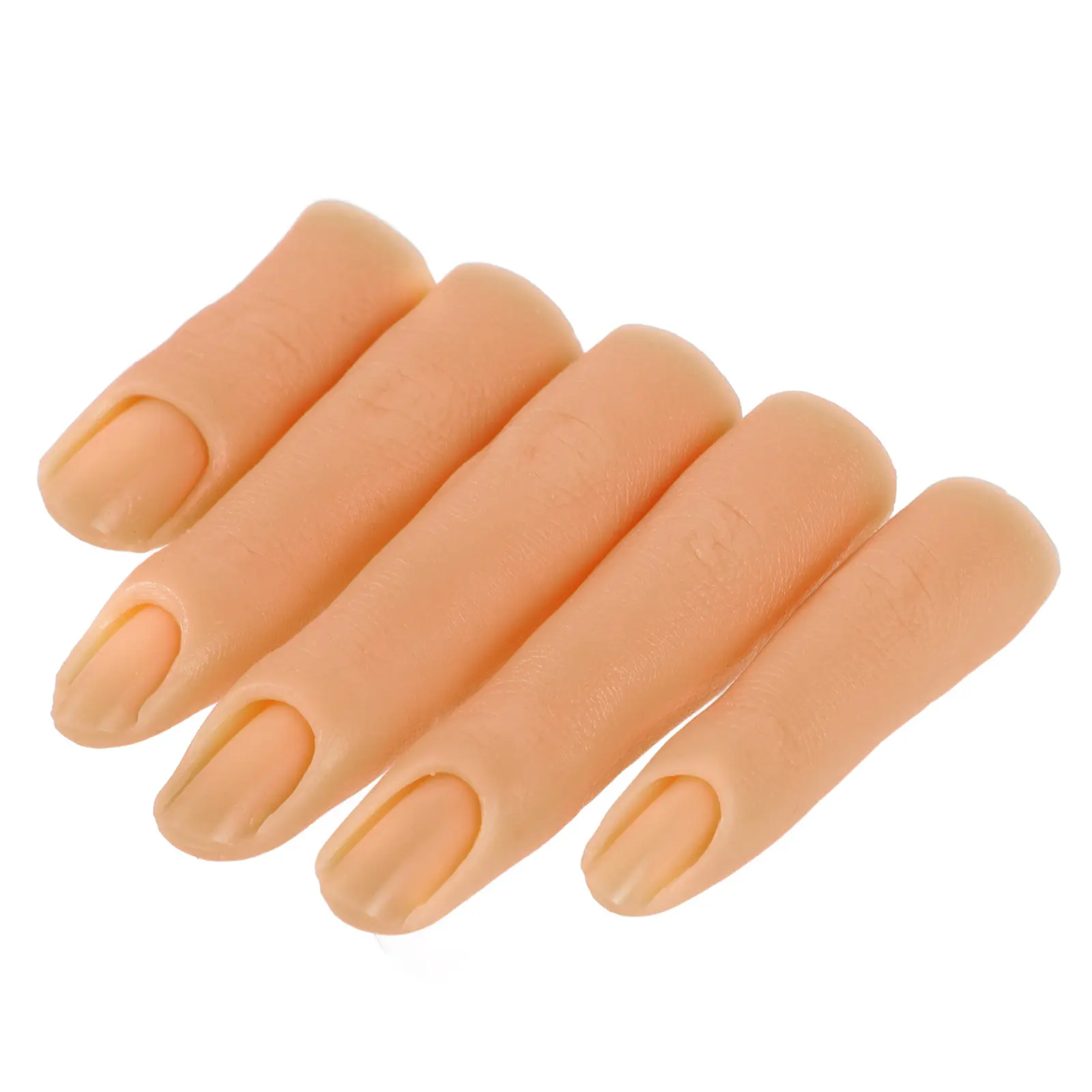 5Pcs Silicone Practice Fingers Natural Color Flexible Joint Nail Training Fake Fingers for Nail Art DIY Practice
5Pcs Silicone Practice Fingers Natural Color Flexible Joint Nail Training Fake Fingers for Nail Art DIY Practice