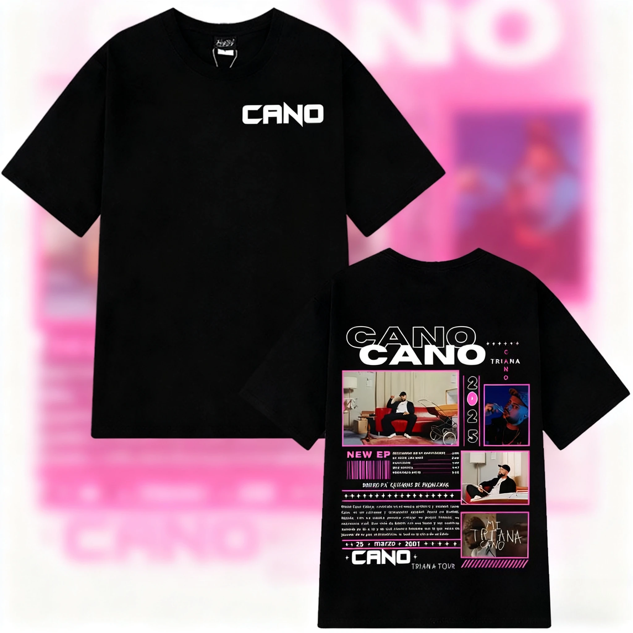 2025 Рэпер Cano Triana Tour Графический Harajuku Футболка Мужчины Женщины Хип-Хоп 100% Чистый Хлопок Печатные Негабаритные Футболки Унисекс Y2k
2025 Рэпер Cano Triana Tour Графический Harajuku Футболка Мужчины Женщины Хип-Хоп 100% Чистый Хлопок Печатные Негабаритные Футболки Унисекс Y2k