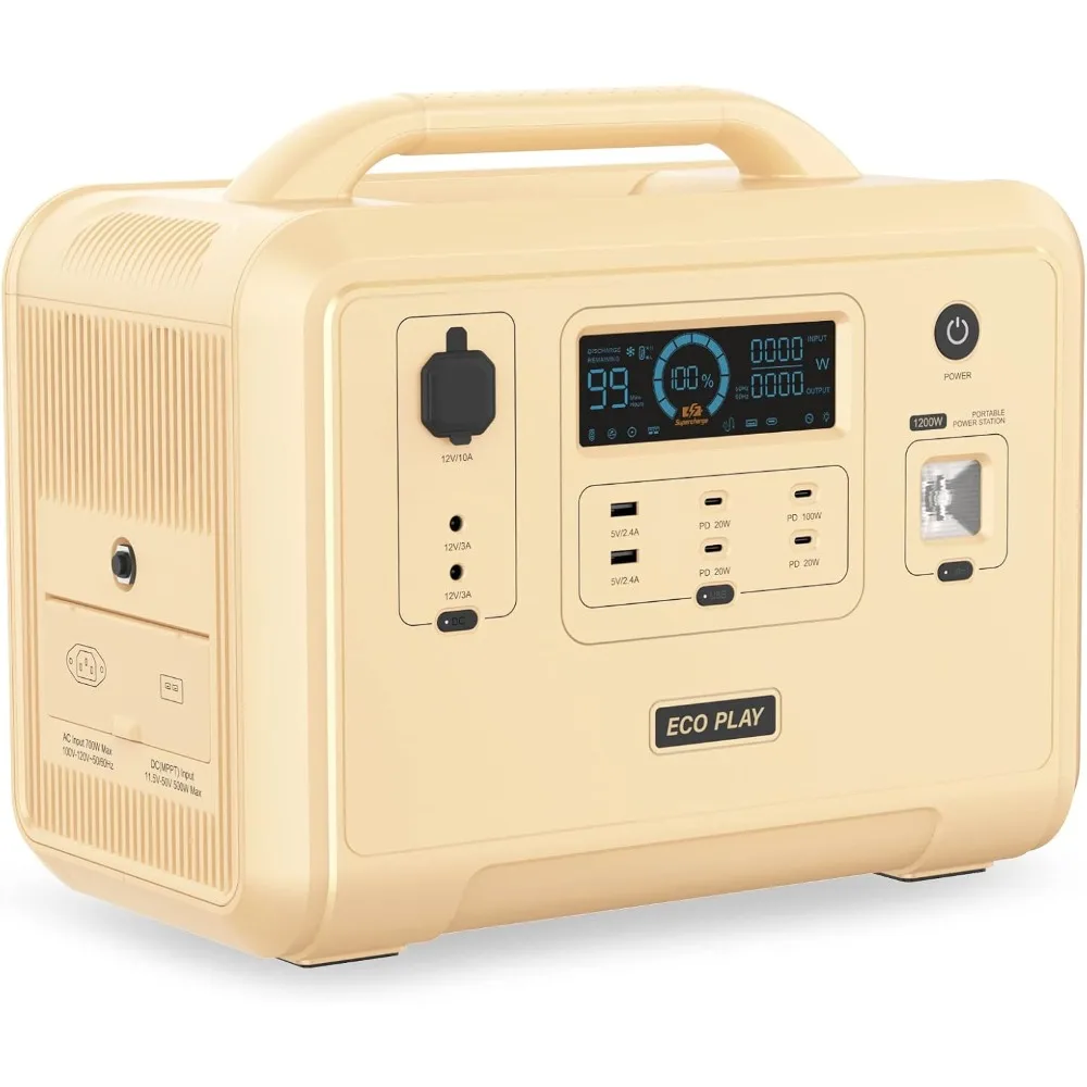Portable Power Station, 960Wh LiFePO4 Battery Backup, 4000+ Cycles, Fully Charged in 1.5H, 500W Max Solar Input, 4 AC 1200W Sola
Portable Power Station, 960Wh LiFePO4 Battery Backup, 4000+ Cycles, Fully Charged in 1.5H, 500W Max Solar Input, 4 AC 1200W Sola