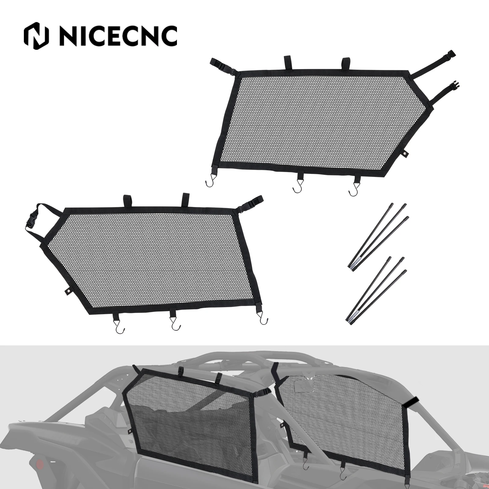 Window Nets For Can-Am Maverick X3 2017-2023 Side Mesh Shield UV-Resistant Nylon UTV Accessories
Window Nets For Can-Am Maverick X3 2017-2023 Side Mesh Shield UV-Resistant Nylon UTV Accessories