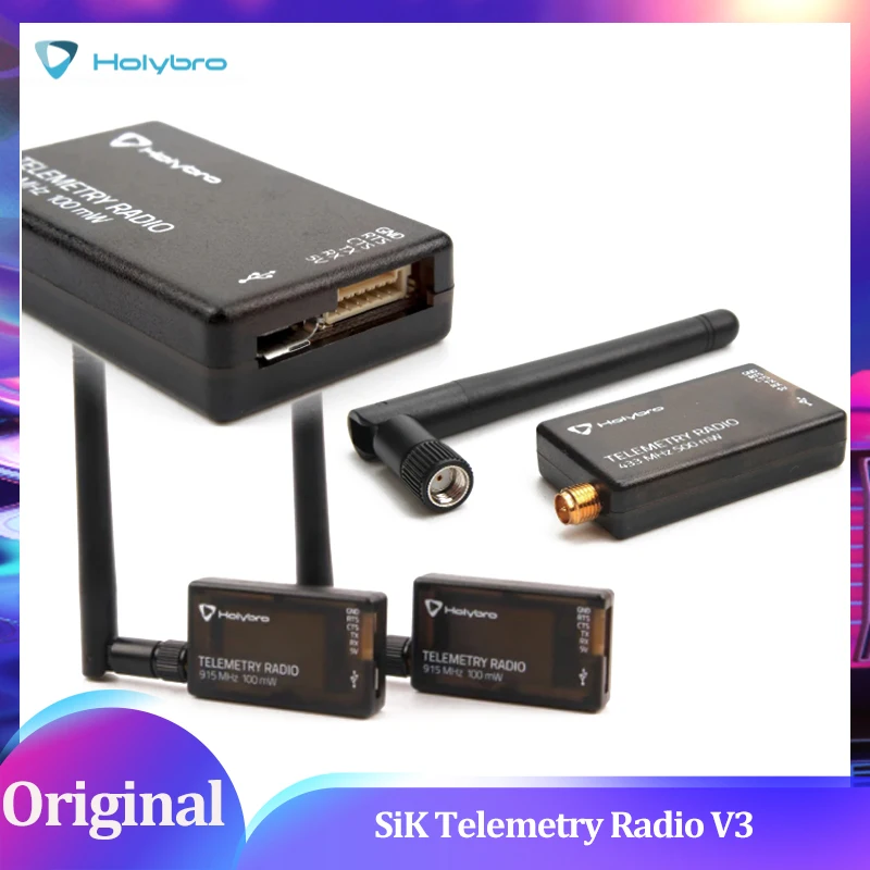 HolyBro SiK Telemetry Radio V3 - 100mW Long-Range 915MHz/433MHz IP67 Waterproof MavLink Protocol 50km+ Range Dual SMA Antennas
HolyBro SiK Telemetry Radio V3 - 100mW Long-Range 915MHz/433MHz IP67 Waterproof MavLink Protocol 50km+ Range Dual SMA Antennas