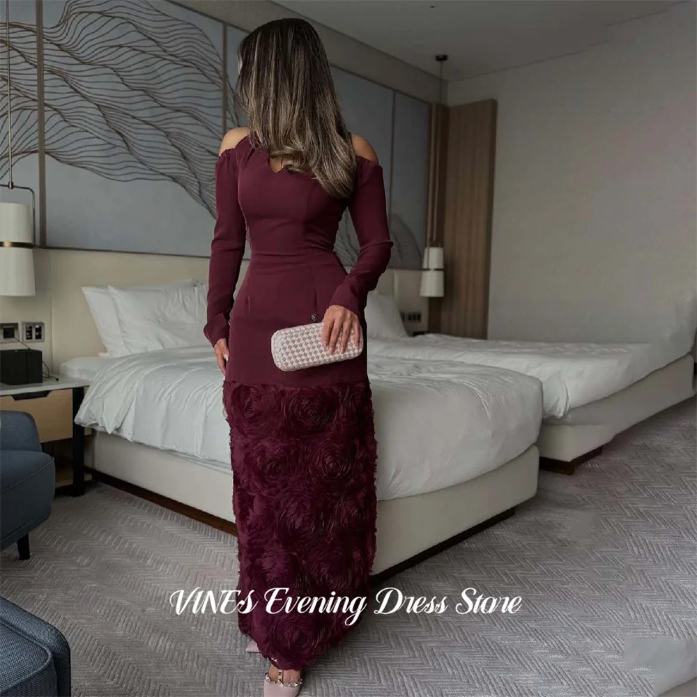 VINES Burgundy 프롬 드레 Halter Neck Mermaid Prom Gown Long Sleeve Party Dress with 3D Floral Hem Formal Occasion Dresses Customized
VINES Burgundy 프롬 드레 Halter Neck Mermaid Prom Gown Long Sleeve Party Dress with 3D Floral Hem Formal Occasion Dresses Customized