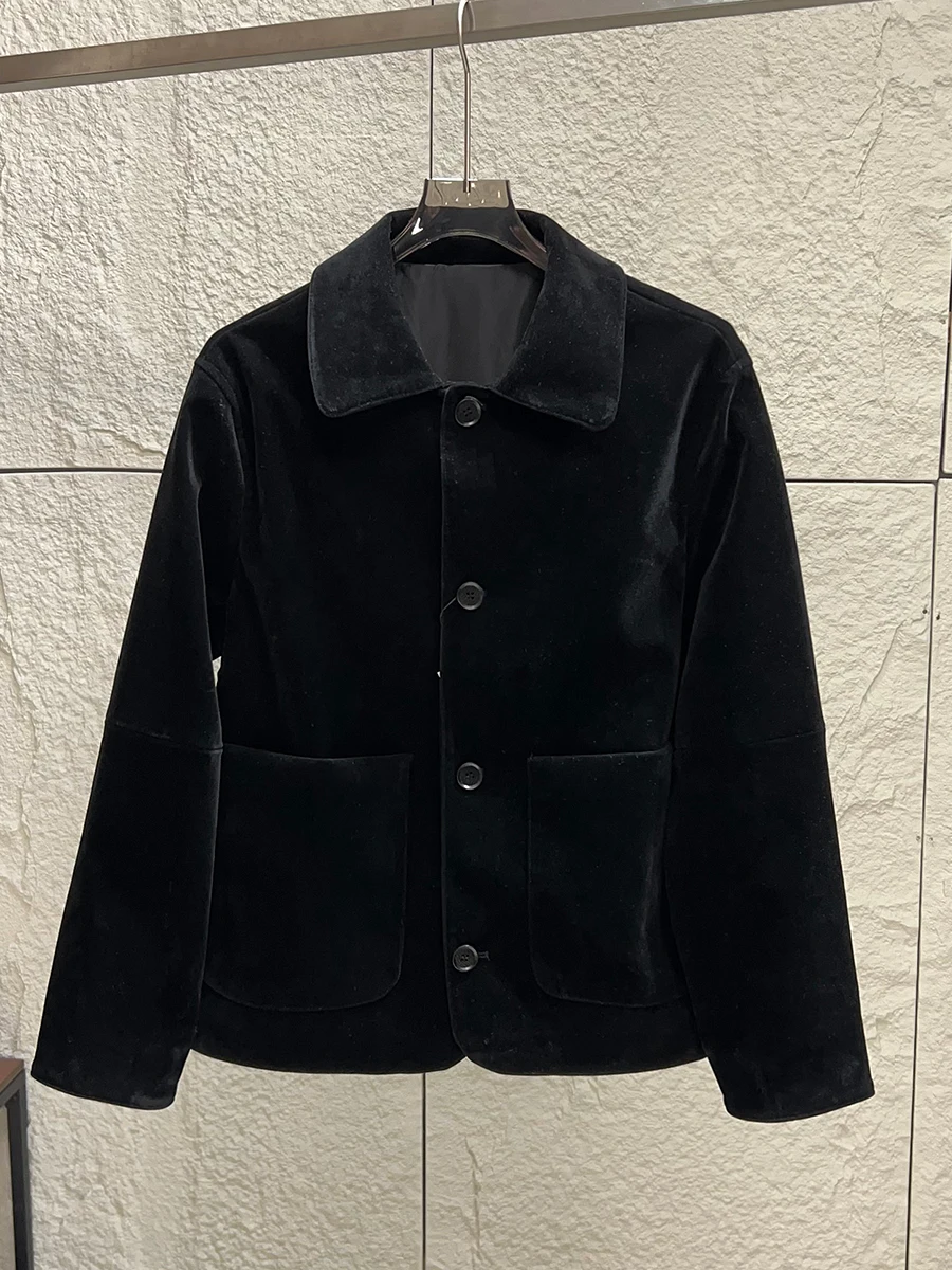 Velvet Fabric Jacket for Men Casual Comfortable Style Flip Collar Autumn Winter Outerwear Breathable Standard Fit L...
Velvet Fabric Jacket for Men Casual Comfortable Style Flip Collar Autumn Winter Outerwear Breathable Standard Fit L...