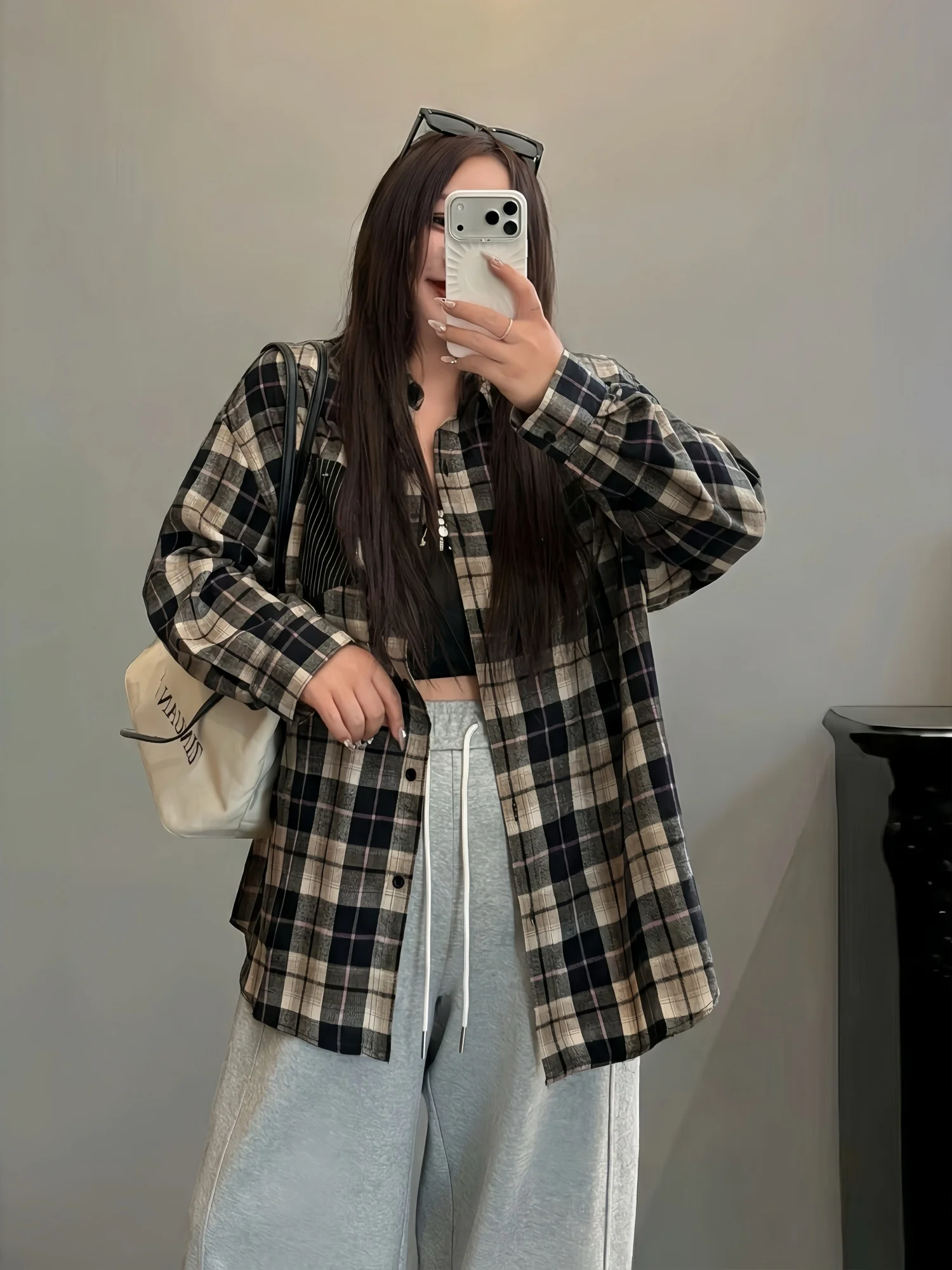 plus Size Women's Casual Vintage Loose Plaid Shirt Thick Big Sister Spring Autumn Polyester Cotton Blend Standard Fit Shirt
plus Size Women's Casual Vintage Loose Plaid Shirt Thick Big Sister Spring Autumn Polyester Cotton Blend Standard Fit Shirt
