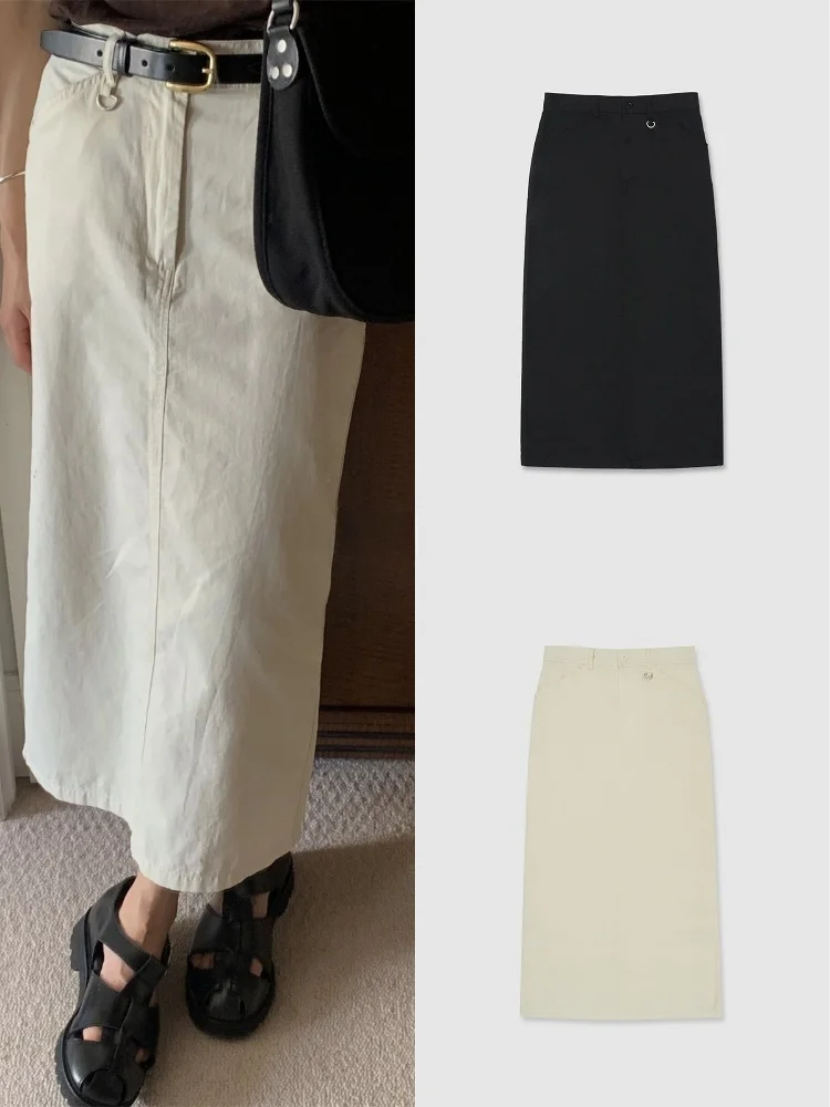 High Waist Straight Cut A-Line Skirt Women's Pure Cotton Workwear Sle Ba Split Design Casual High Waist Skirt
High Waist Straight Cut A-Line Skirt Women's Pure Cotton Workwear Sle Ba Split Design Casual High Waist Skirt